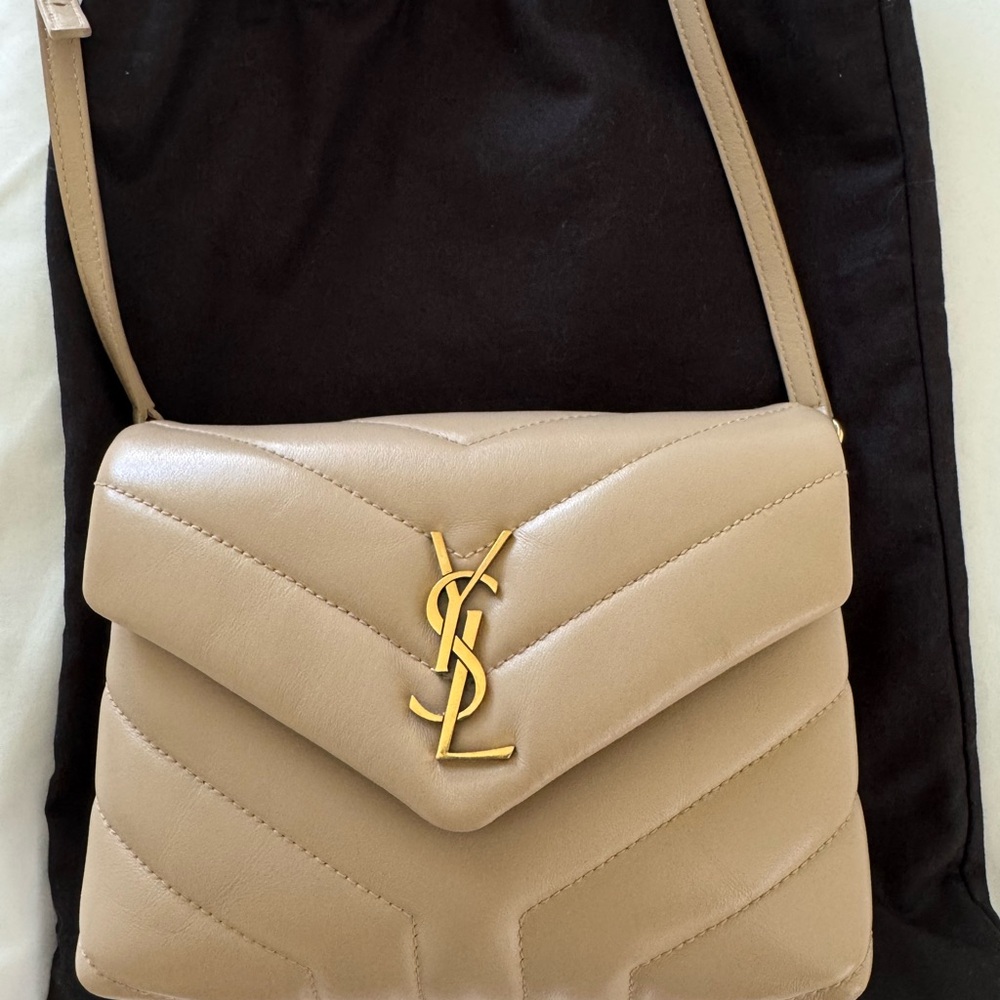 Yves Saint Laurent Beige Quilted Crossbody Bag - LouLou Bag
